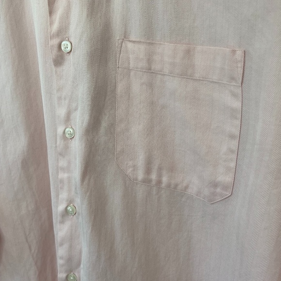 John W. Nordstrom 100 % Egyptian Cotton Pale Pink Button Up - Picture 4 of 7